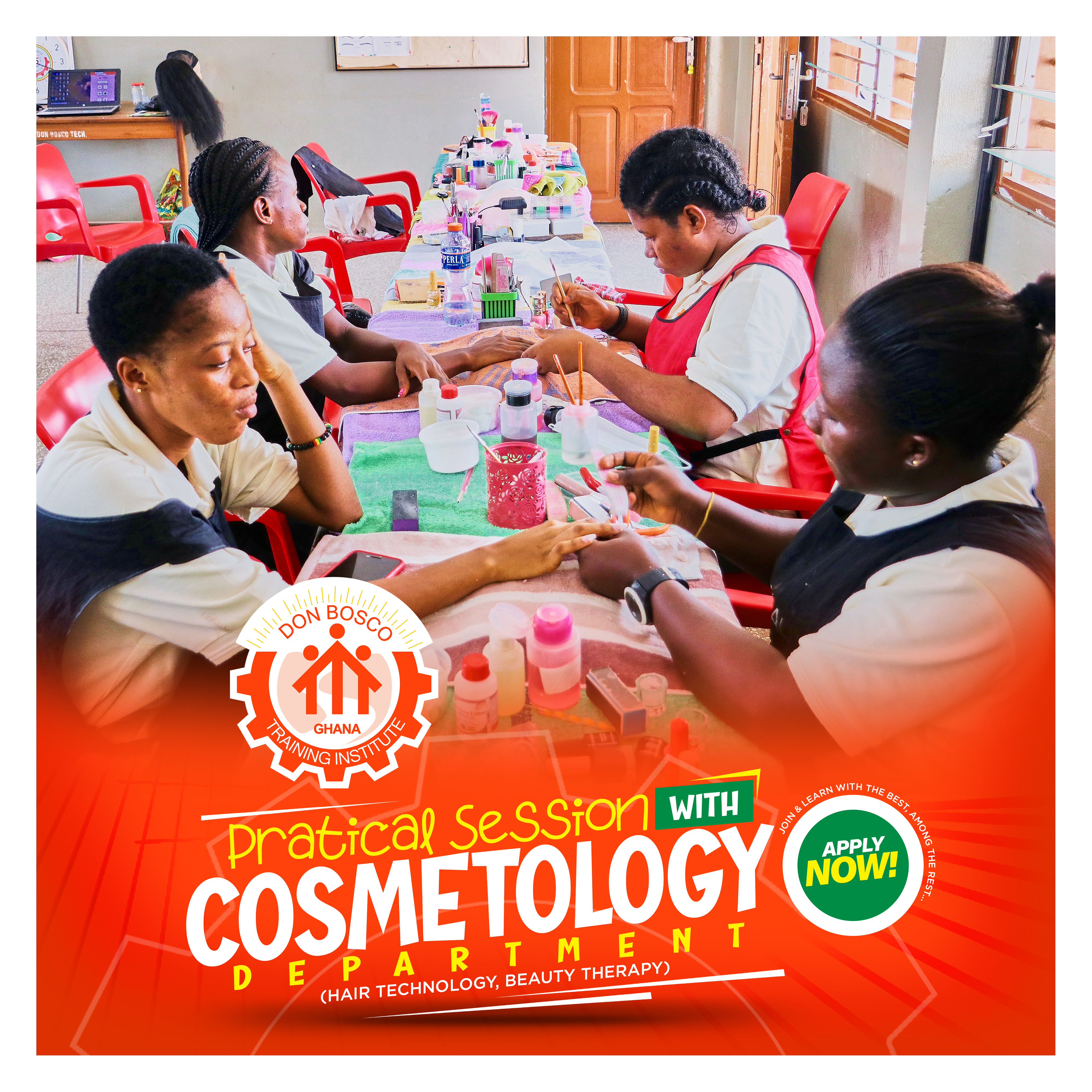 Professional beauty and hair care practical training session