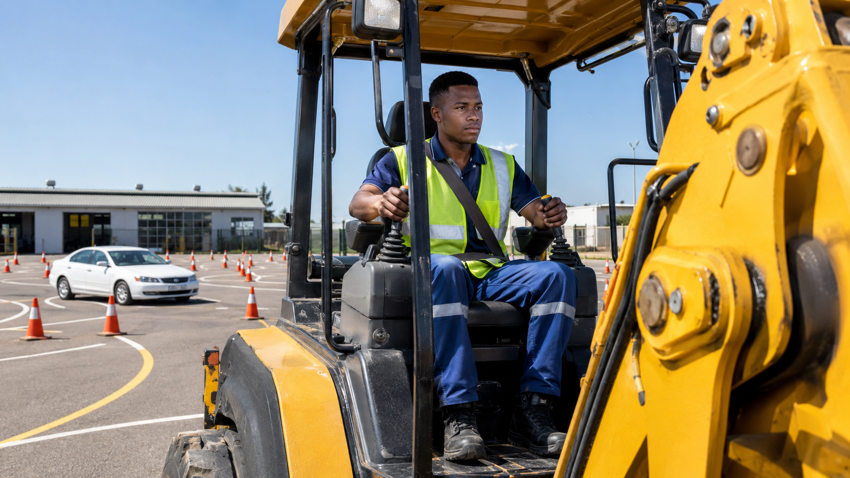 Heavy equipment training on Forklift, Crane, and Reach Stacker plus standard Licence B